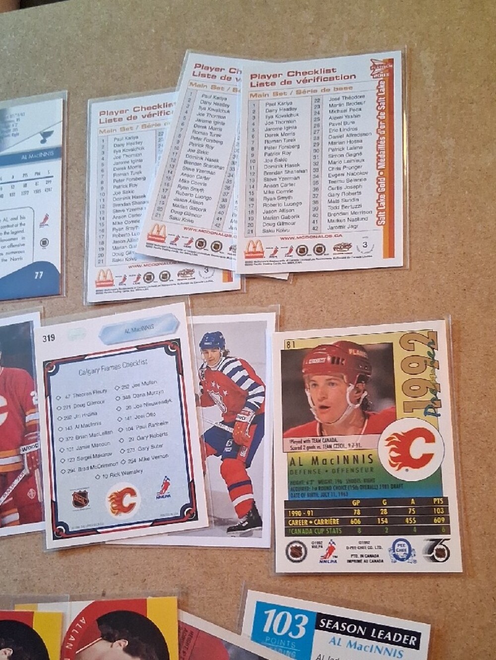 Al MacInnis Hockey Cards - Red & White - Picture 9 of 11